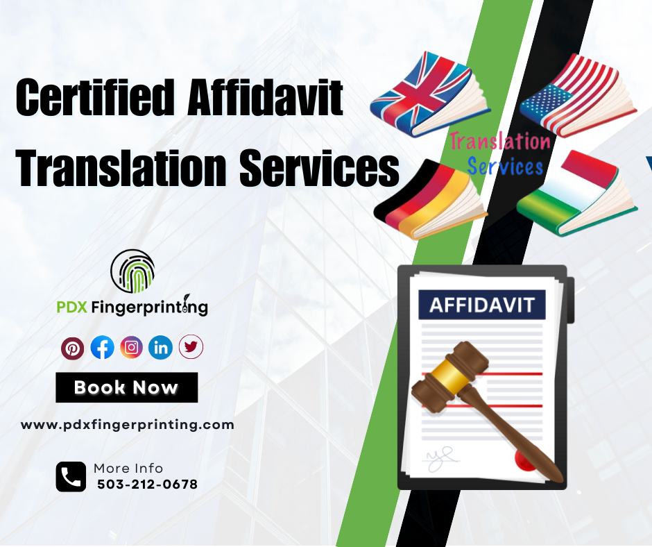 Certified Affidavit Translation Services oregon