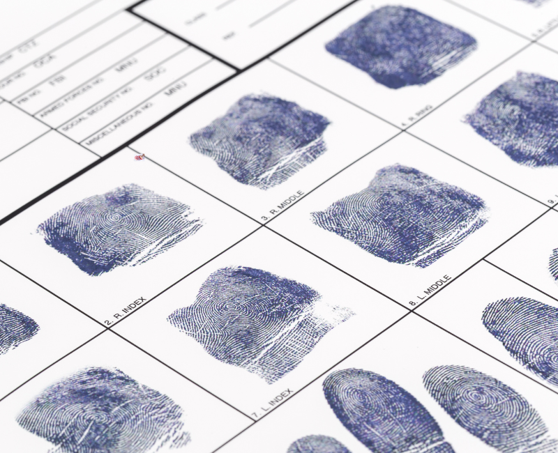 FD-258 fingerprinting card