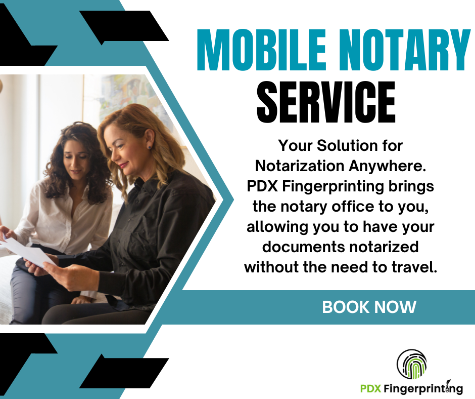 Mobile Notary service in portland