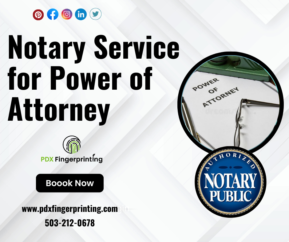 Notary Service for Power of Attorney hillsboro