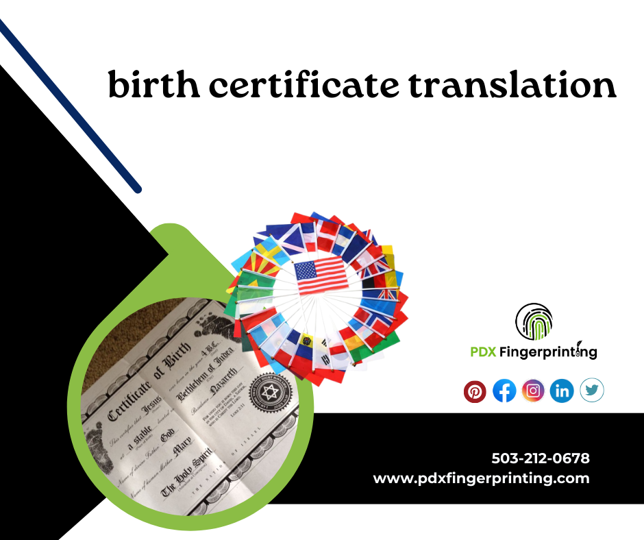 birth certificate translation hillsboro