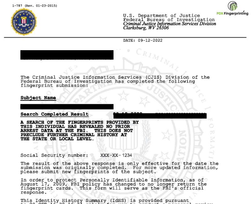 fbi background check hillsboor oregon