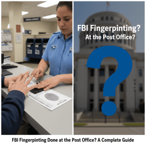 FBI fingerprinting at post office